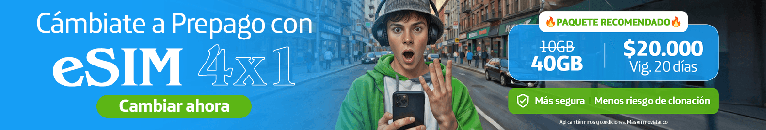 Movistar Prepago Pro y 4x1